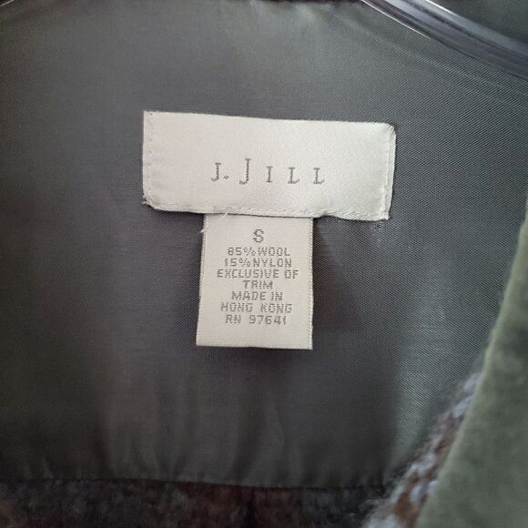 J. Jill Women's Button Down Shirt Wool Blend Size Small Plaid Shacket - Picture 2 of 6